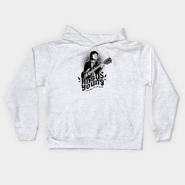 ANGUS YOUNG POP WHITE Kids Hoodie by AnggiePratama